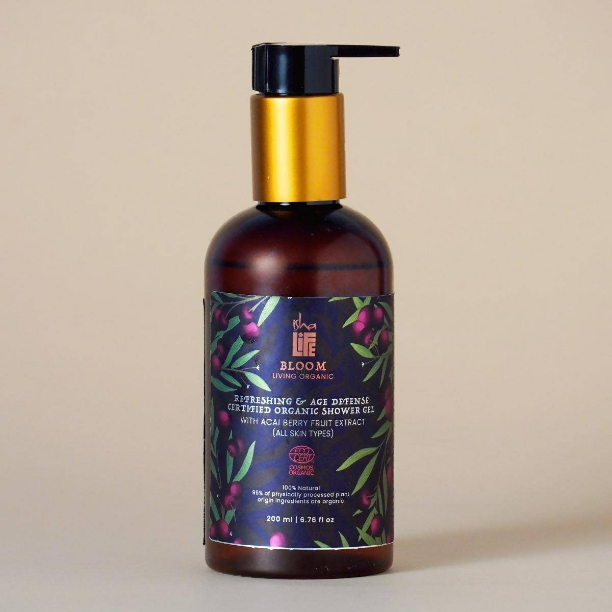Image 1 of Isha Life Refreshing & Age Defence Shower Gel With Acai Berry Fruit Extract