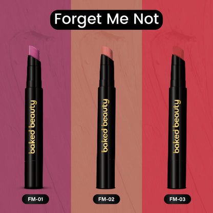 Image 2 of Baked Beauty My Crayon Forget Me Not Super Matte Lip Cream Lipsticks (Set of 3)