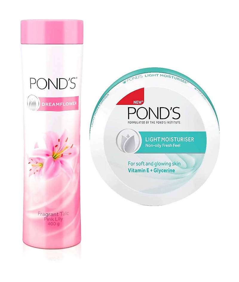 Image 1 of Combo / Pack of 1 for the product Ponds Dreamflower Fragrant Talcum Powder Pink Lily And Light Moisturiser