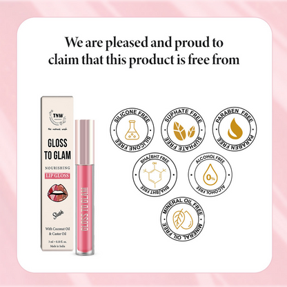 Image 5 of The Natural Wash Gloss To Glam Nourishing Lip Gloss - Slush