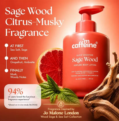 Image 8 of mCaffeine Glow Smoothie Sage Wood Perfume Body Lotion