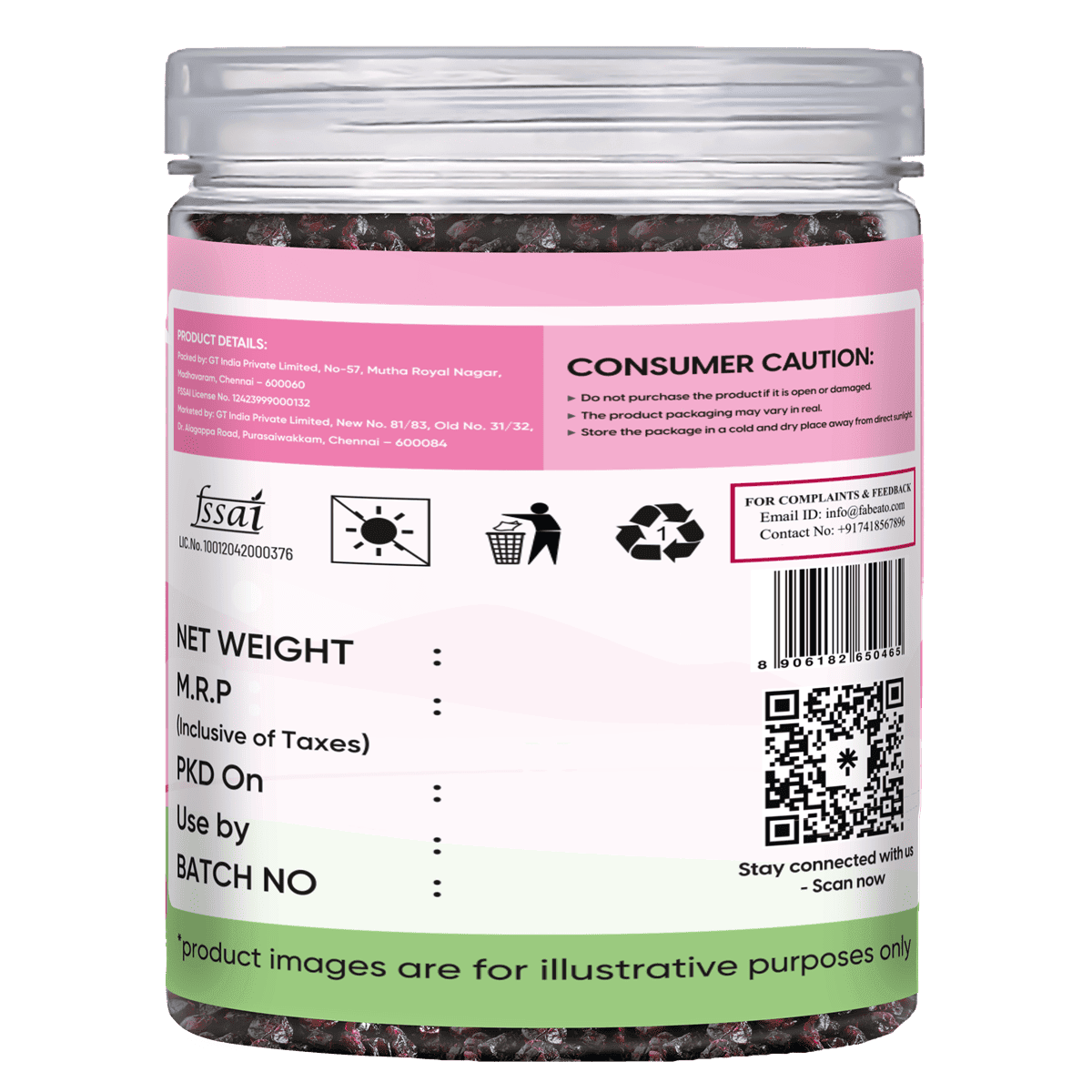 Image 5 of Fabeato Premium Dried Cranberries 250g
