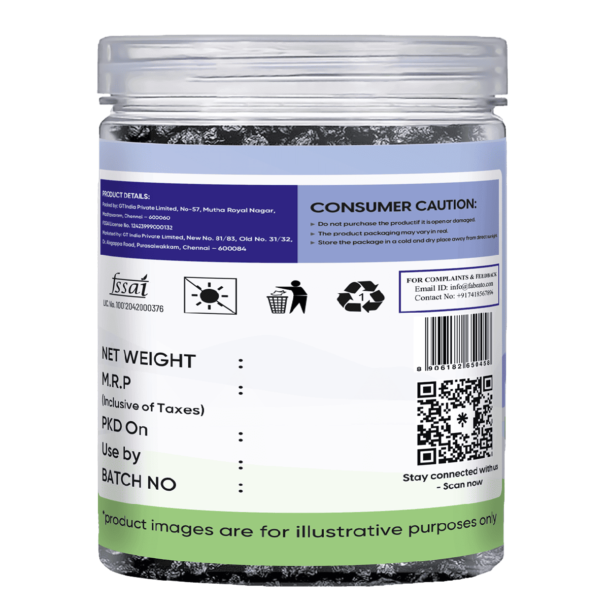Image 5 of Fabeato Premium Dried Whole Blueberries 250g