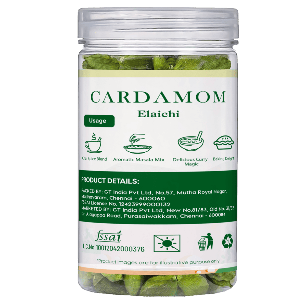 Image 5 of Fabeato Whole Green Cardamom 8mm Bold (50g)