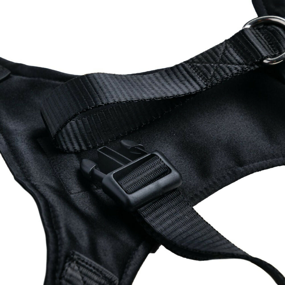 Image 5 of Waggety Tuxedo Dog Harness - Stylish Black & White Design, Adjustable Fit, Durable Fabric, Elegant Pet Harness for Dogs