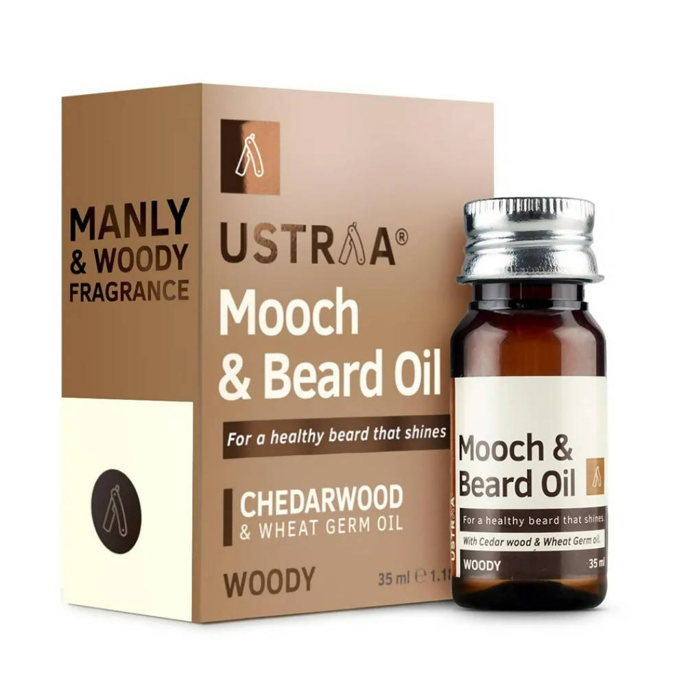 Image 1 of 35 ml / Pack of 1 for the product Ustraa Woody Mooch and Beard Oil
