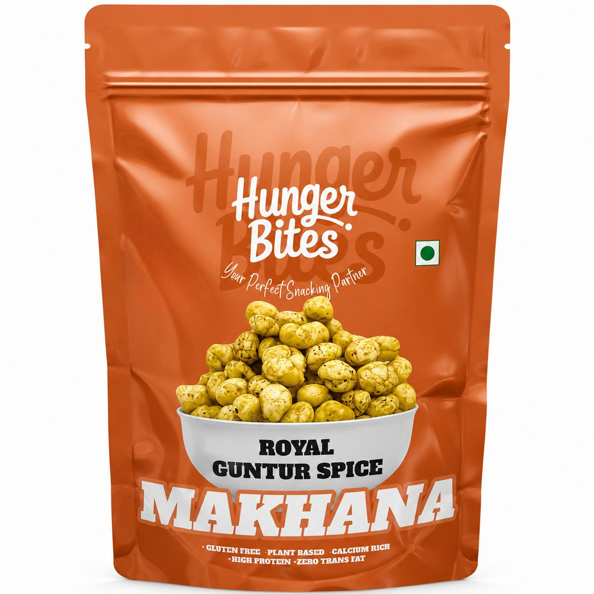 Image 1 of 60 gm / Pack of 1 for the product Hunger Bites Royal Guntur Spice Makhana