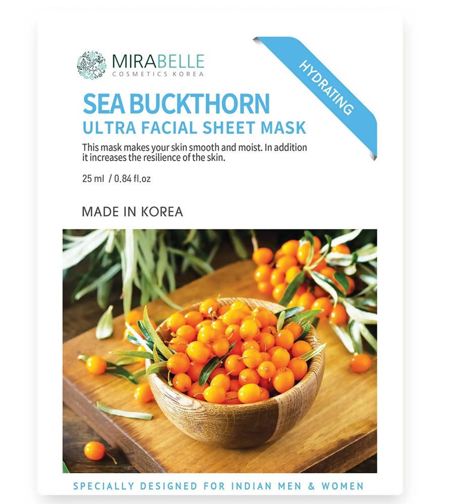 Image 1 of Pack of 6 / 25 ml for the product Mirabelle Korea Sea Buckthorn Ultra Facial Sheet Mask