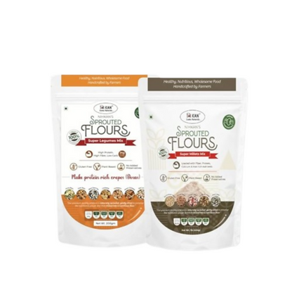 Image 1 of combo for the product NIHKAN Sprouted 5 Millets & 7 Lentils Flour