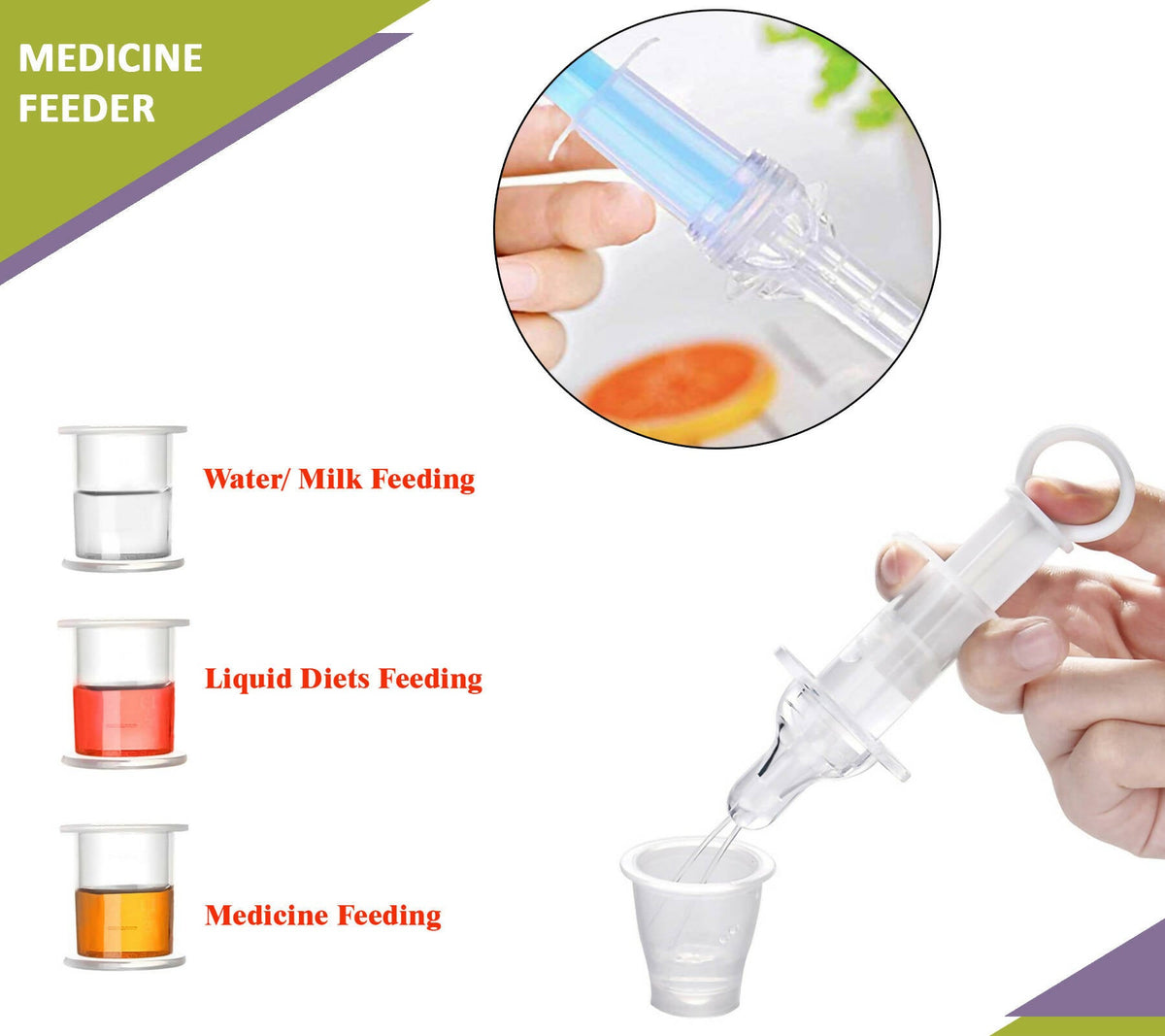 Image 4 of Safe-O-Kid Silicone made BPA free medicine Feeder cum Dropper for Kids- Blue