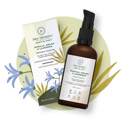 Image 3 of Juicy Chemistry Marula, Argan & Lavender Organic Hair Oil