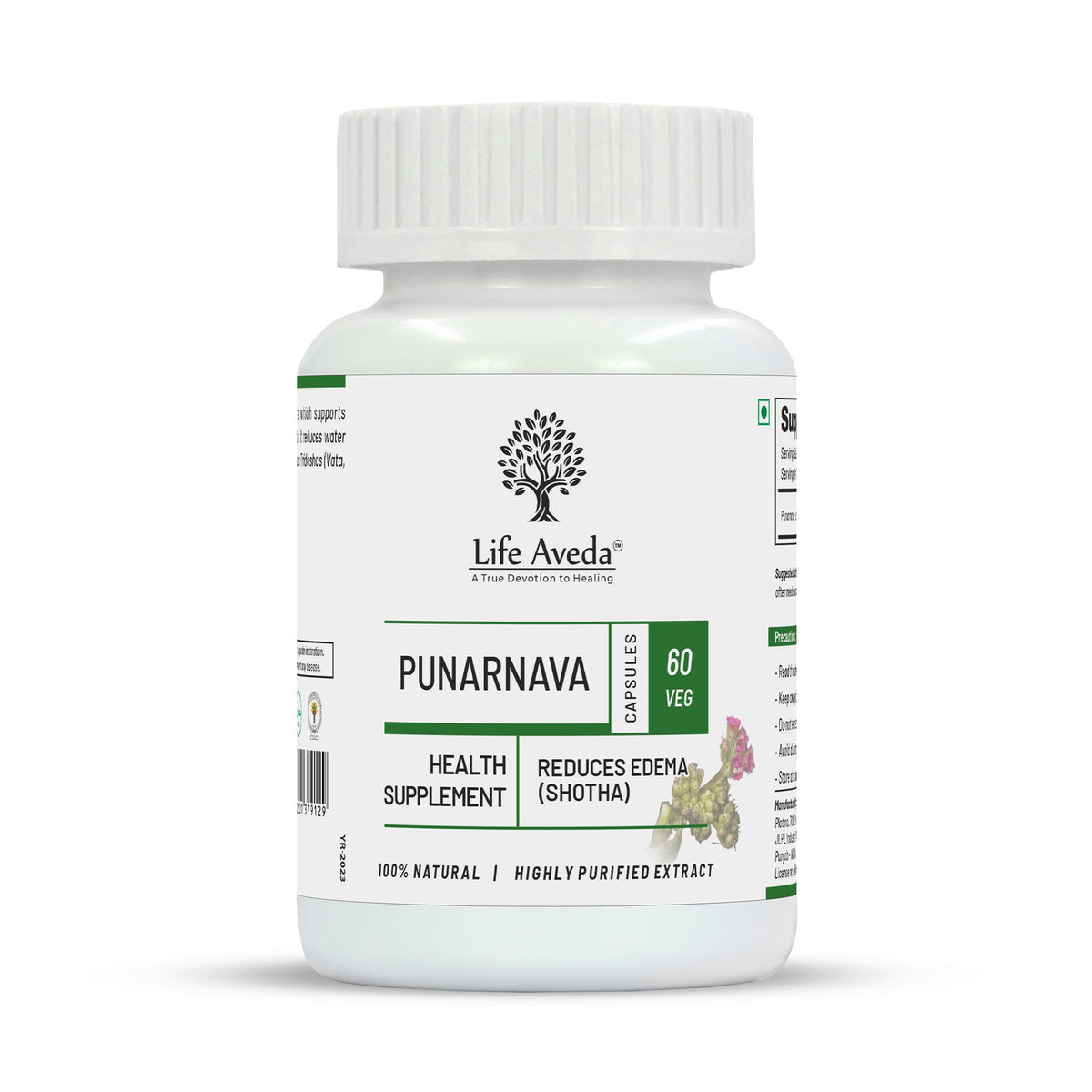 Image 1 of 60 caps for the product Life Aveda Punarnava Capsules