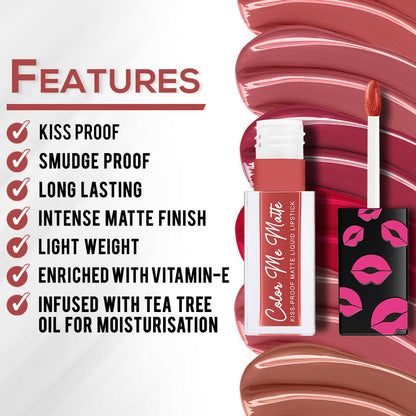 Image 6 of Jaquline USA Color Me Matte Liquid Lipstick - Plum