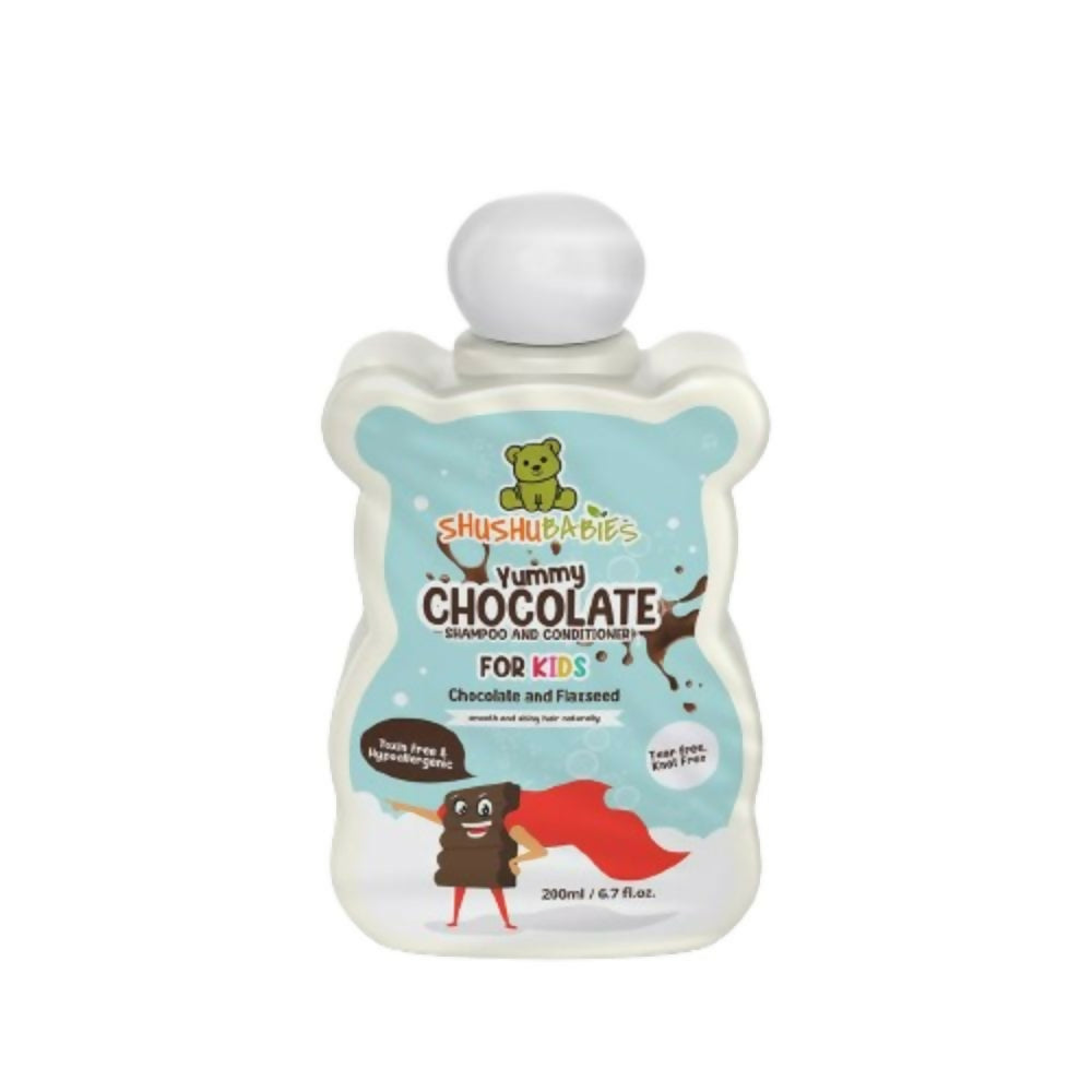 Image 1 of ShuShu Babies Yummy Chocolate Shampoo & conditioner with Flaxseed For kids (under 4-12 Years)