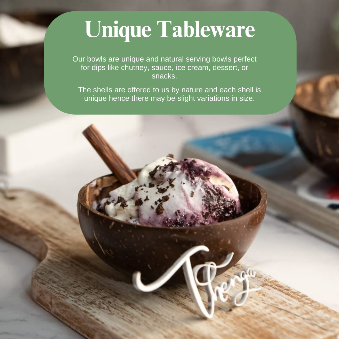 Image 4 of Thenga Artisan Mini Coconut Shell Bowl with Spoon