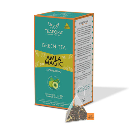 Image 3 of TEAFORA Amla Magic Green Tea | 20 Count Pyramid Tea Bags