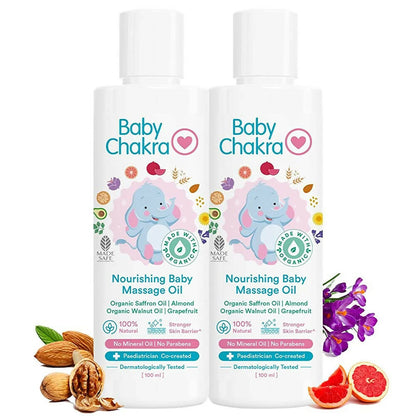Image 8 of 100 ml / Pack of 2 for the product BabyChakra Nourishing Baby Massage Oil