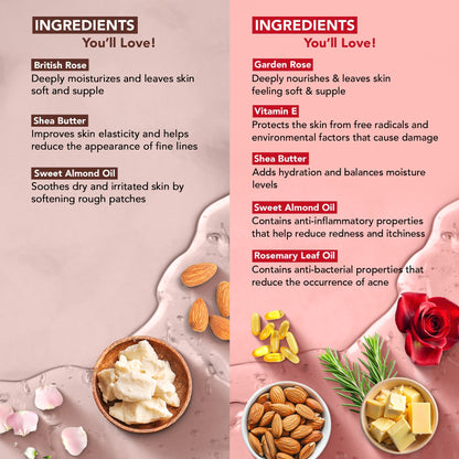Image 3 of Botanic Hearth Garden Rose Vitamin E & British Rose Almond BodyWash
