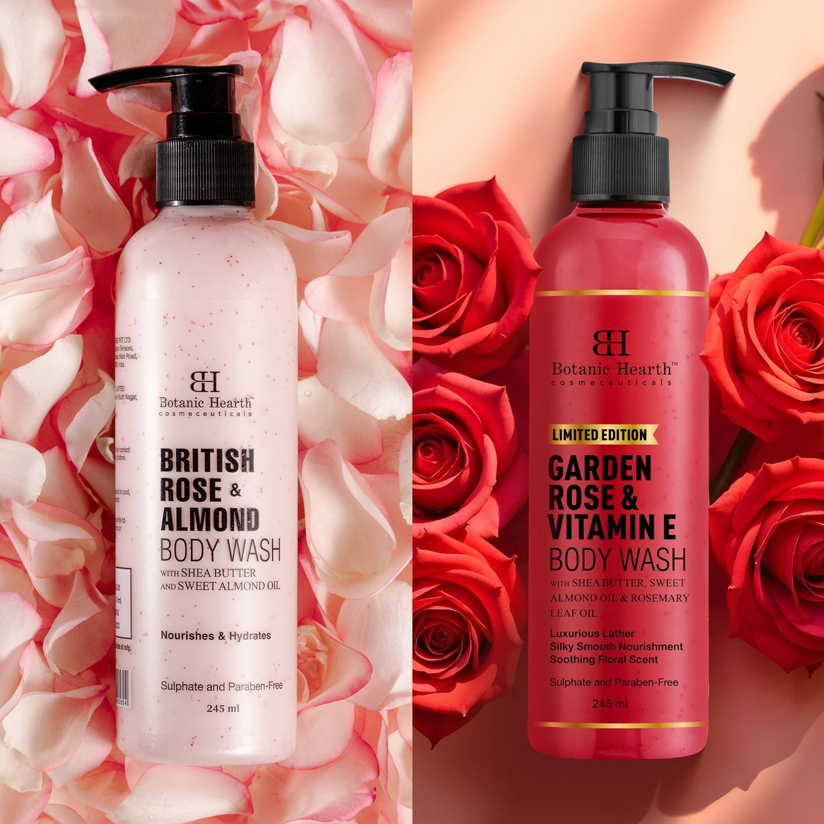 Image 7 of Botanic Hearth Garden Rose Vitamin E & British Rose Almond BodyWash