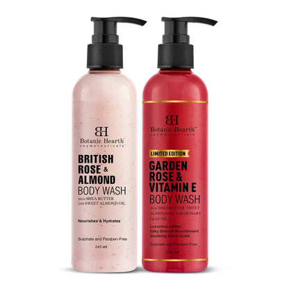 Image 8 of combo / Pack of 1 for the product Botanic Hearth Garden Rose Vitamin E & British Rose Almond BodyWash