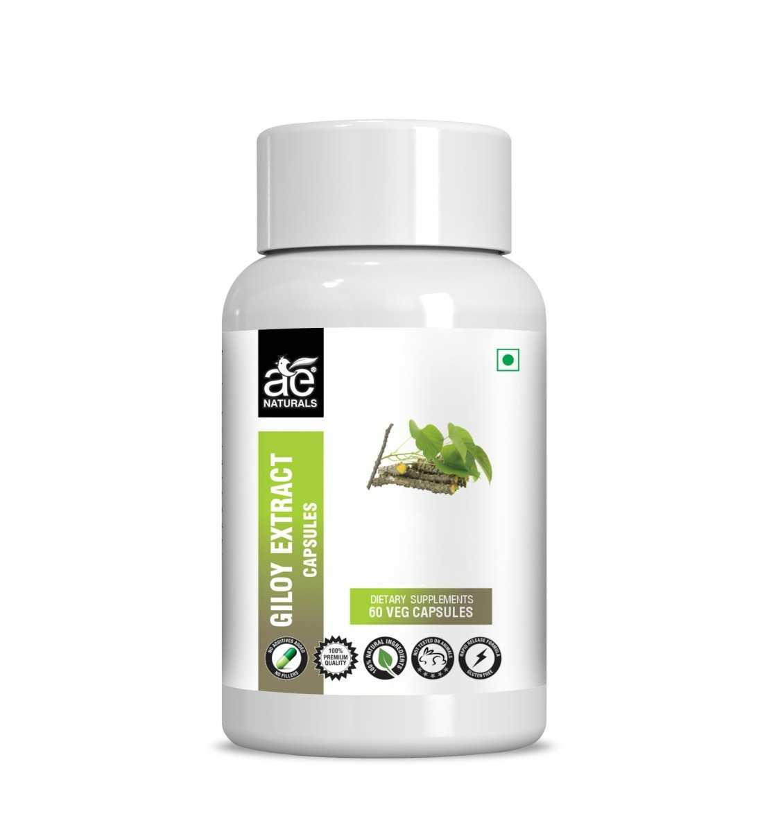 Image 1 of 60 Caps for the product Ae Naturals Giloy Extract Capsules
