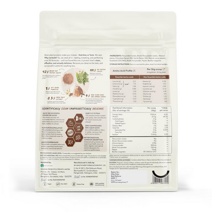 Image 7 of Happy Cultures 26g Tastiest Plant Protein| Chocolate, Almond Chunks & Ashwagandha