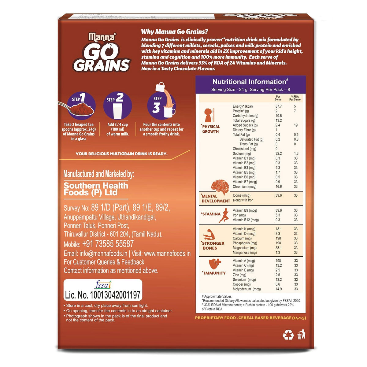 Image 18 of Manna Go Grains Nutrition Drink for Kids
