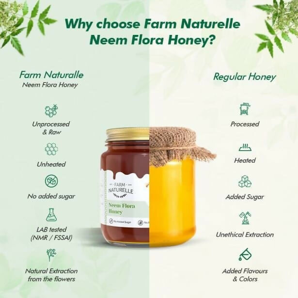 Image 4 of Farm Naturelle Neem Flora Honey – Pure, Raw & Natural Honey for Health