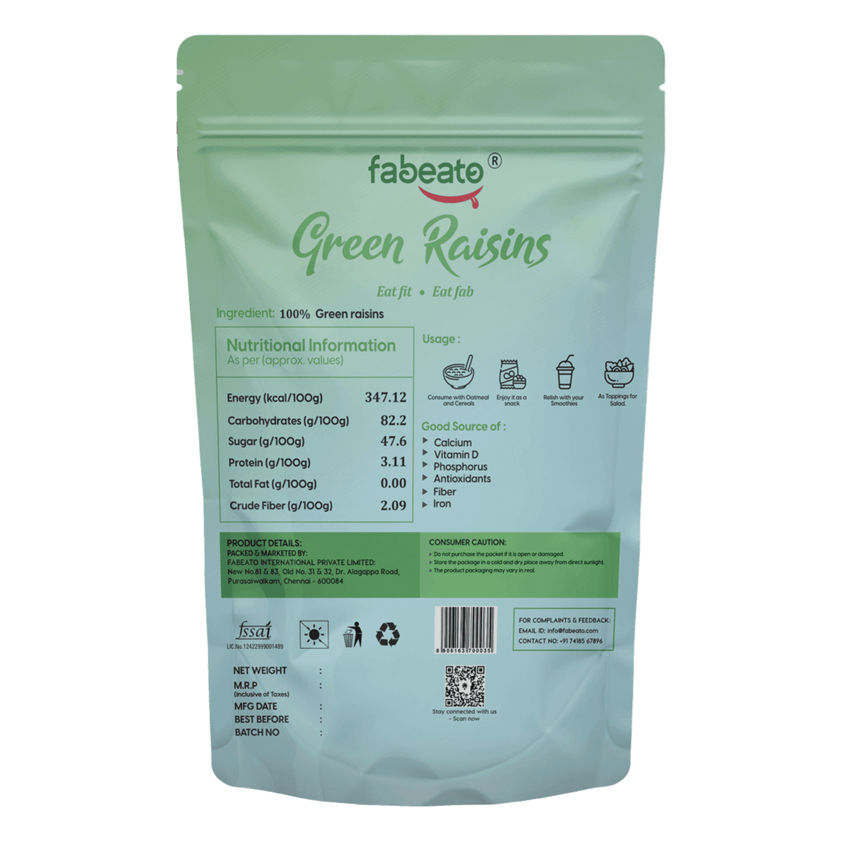 Image 3 of Fabeato Premium Seedless Green Raisins
