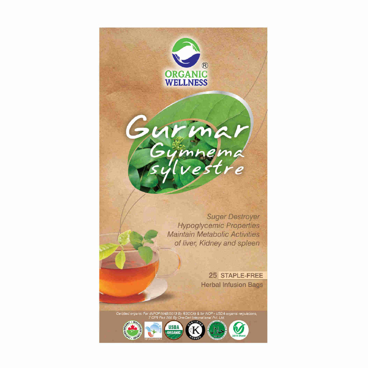 Image 1 of Organic Wellness Gurmaar Gymnema Sylvestre Teabags