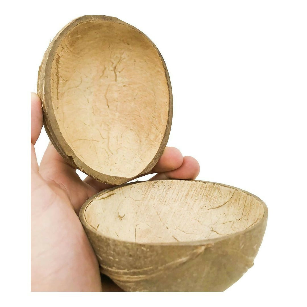 Image 2 of Thenga Natural Oval Coconut Shell Bowls