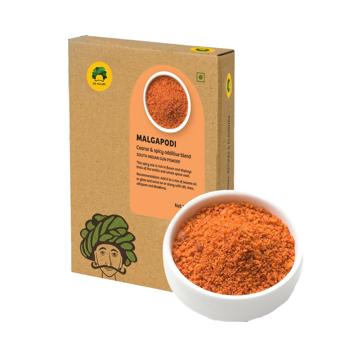 Image 1 of 100 gm for the product Gulabs Malgapodi