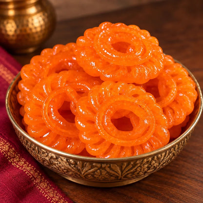 Image 1 of 500 gm for the product Tenali Ruchulu - Jangri(ghee)