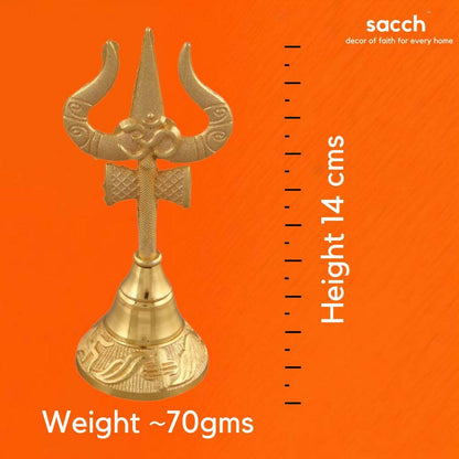 Image 5 of Sacch Trishul Pooja Bell For Temple & Prayer Room