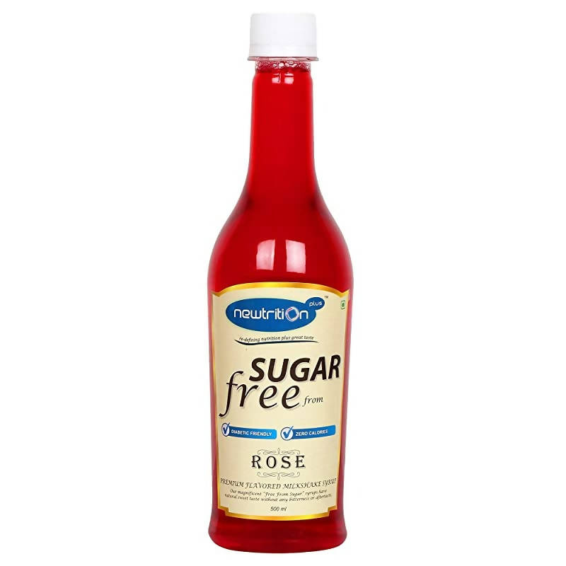Image 1 of Pack of 1 / 500 ml for the product Newtrition Plus Sugar Free Rose Syrup