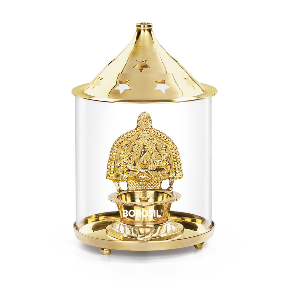 Image 1 of 790 gm for the product My Borosil Shree Ganapti Diya Brass, Large