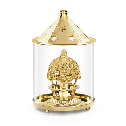 Image 1 of 790 gm for the product My Borosil Shree Ganapti Diya Brass, Large