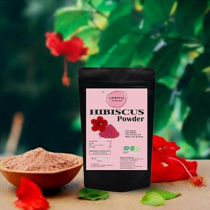 Image 2 of Lewisia In Organics Hibiscus Flower Powder for Face Pack & Hair Mask