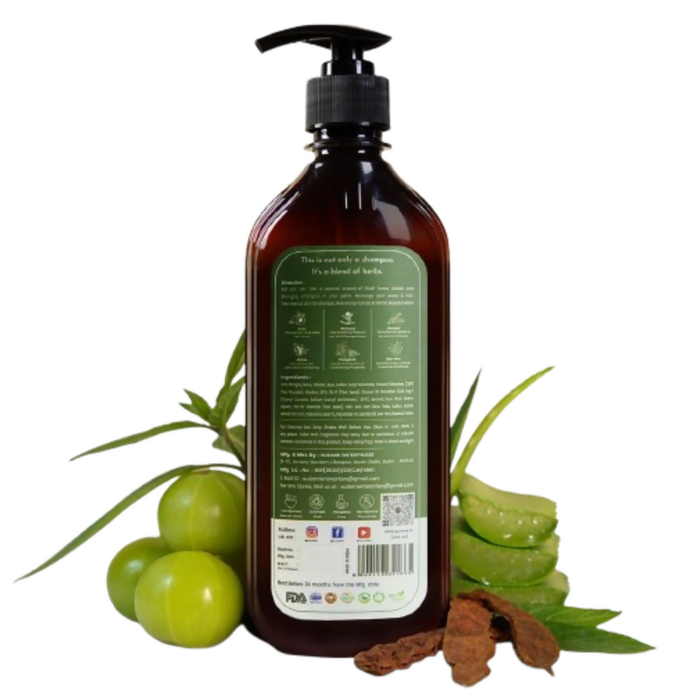 Image 2 of Pureus Herbals Amla & Bhringraj Herbal Shampoo