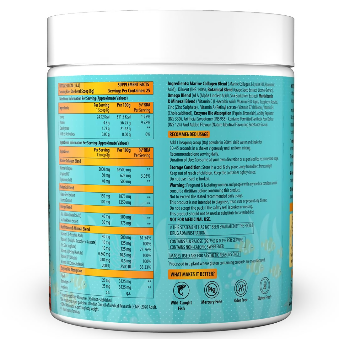 Image 2 of Naturyz Marine Collagen Skin X5 Power For Women & Men (Guava Flavour)
