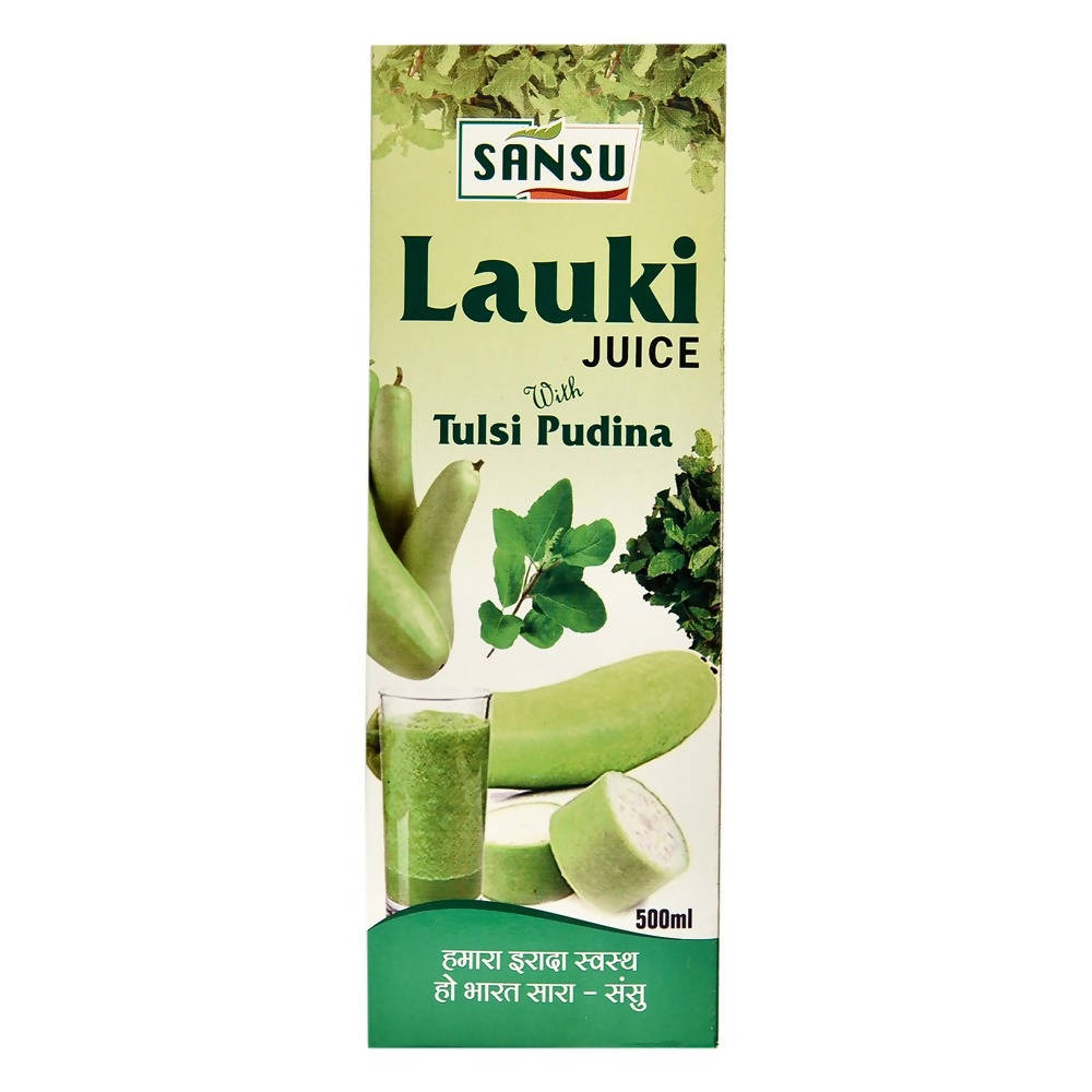 Image 1 of 500 ml for the product Sansu Lauki (Bottle Gourd) Juice with Tulsi Pudina