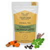 Image 1 of TEAFORA Turmeric Moringa Latte | Blend of Indian Superfoods Turmeric, Moringa, Licorice & Black Pepper | Supports Immunity | 100% NATURAL INGREDIENTS