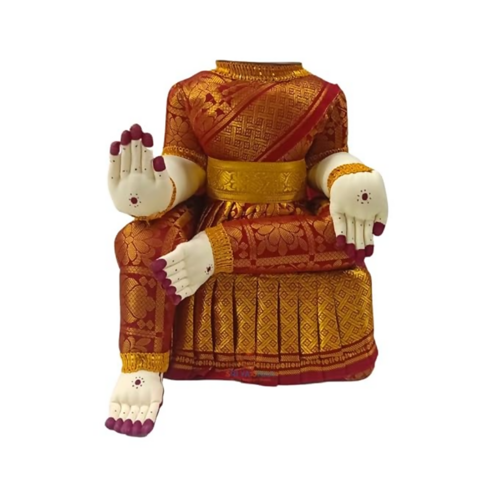 Image 7 of SRI YAGNAA Metal Varalakshmi Doll With Face - Multicolor