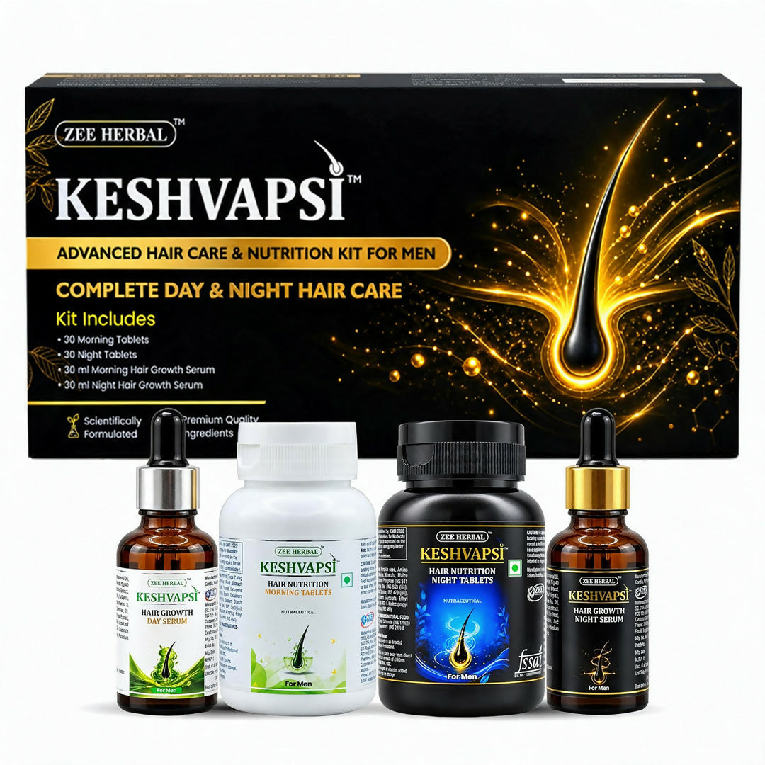 Image 1 of Combo for the product Keshvapsi Advanced Hair Care & Nutrition Kit for Men