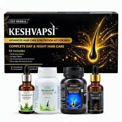 Image 1 of Combo for the product Keshvapsi Advanced Hair Care & Nutrition Kit for Men