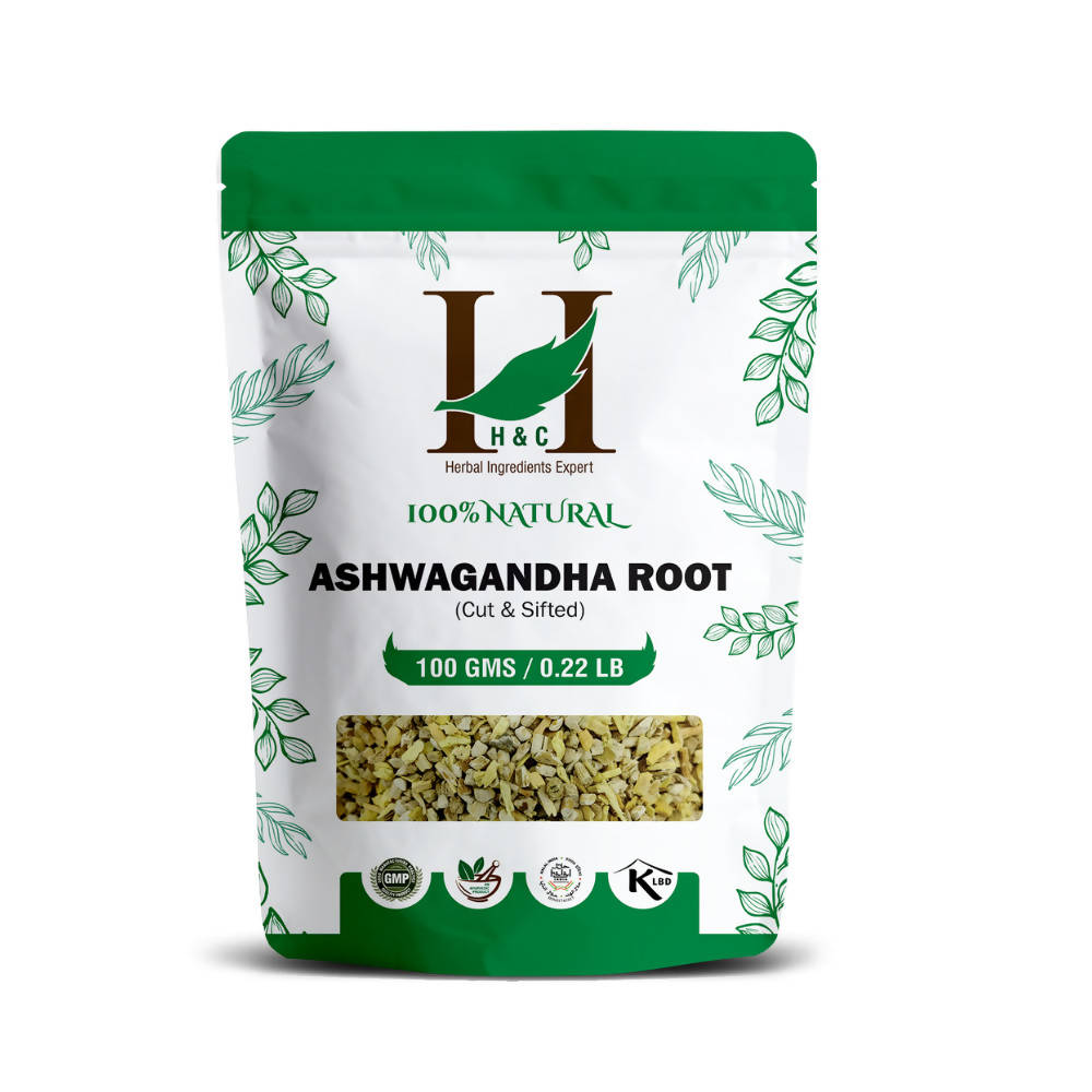 Image 1 of 100 gm for the product H&C Herbal Ashwagandha Roots Cut & Shifted Herbal Tea Ingredient