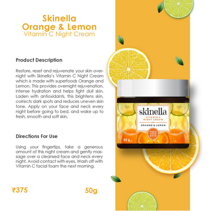 Image 8 of Skinella Vitamin C Night Cream-Orange Lemon