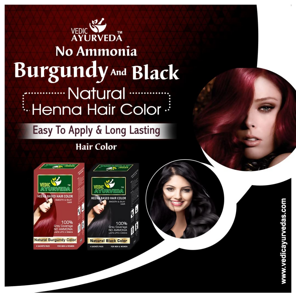 Image 2 of VedicAyurvedas No Ammonia Burgundy & No Ammonia Black Hair Color