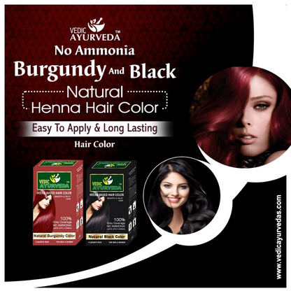 Image 2 of VedicAyurvedas No Ammonia Burgundy & No Ammonia Black Hair Color