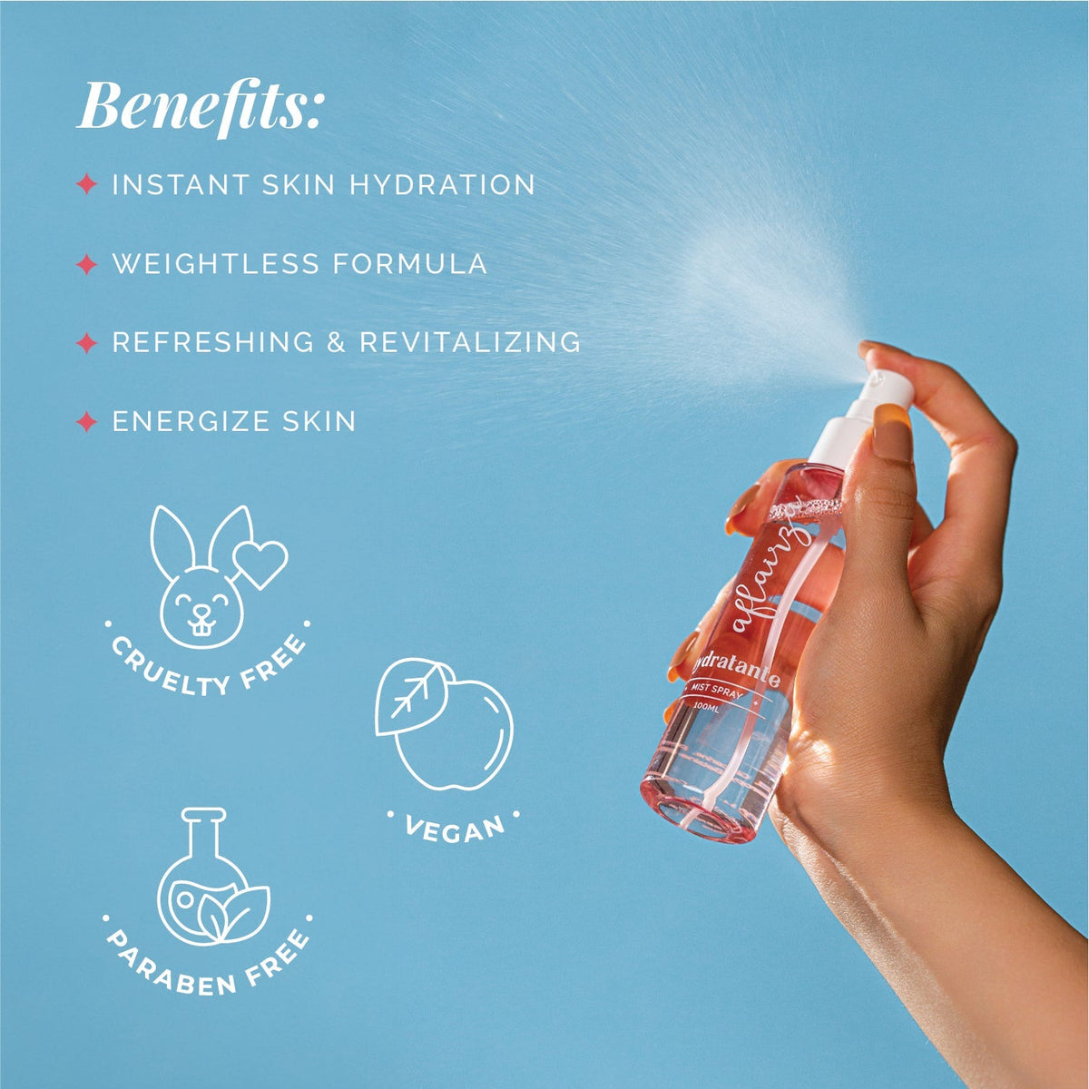 Image 4 of Aflairza Hydratante Hydrating Mist Spray for Instant Skin Hydration & Refreshment For All Skin Types